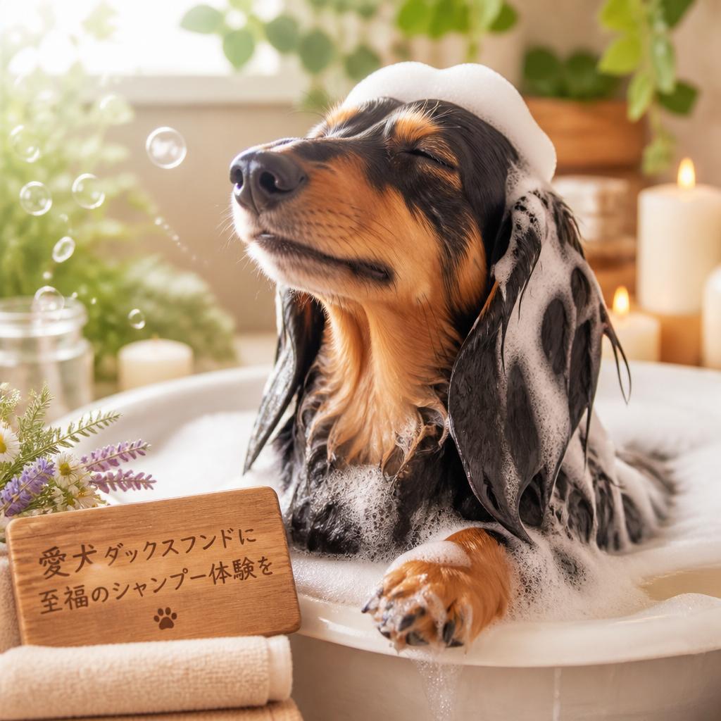 愛犬ダックスフンドに至福のシャンプー体験を
