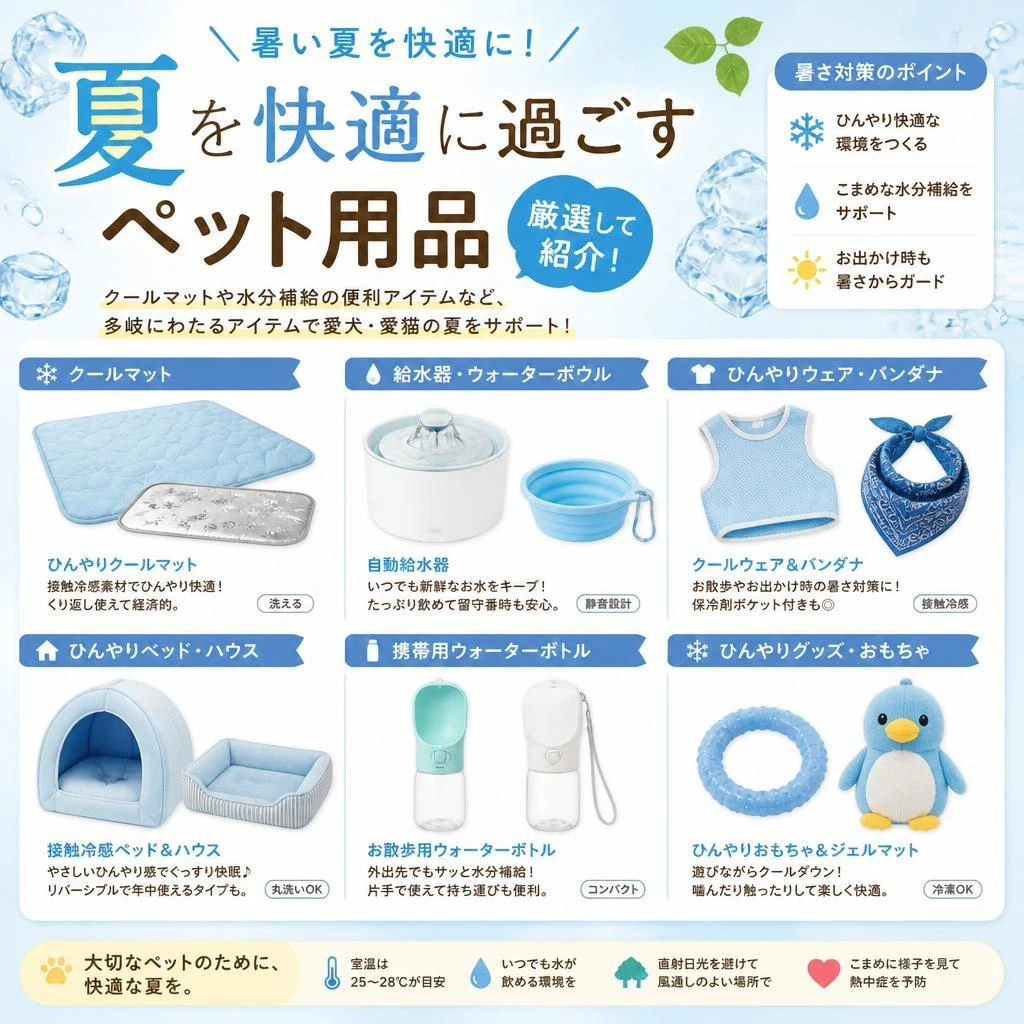 5. 必見！夏におすすめのペット用品