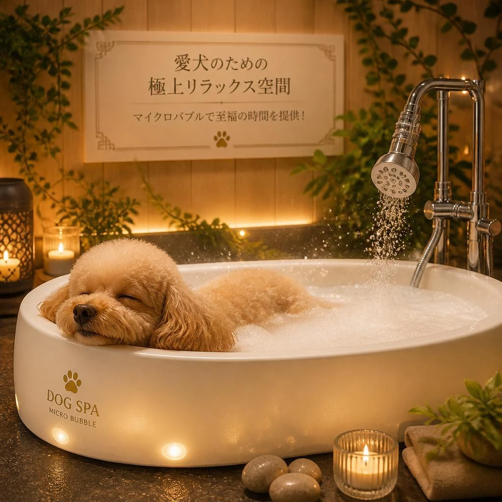愛犬のための極上リラックス空間、マイクロバブルで至福の時間を提供！