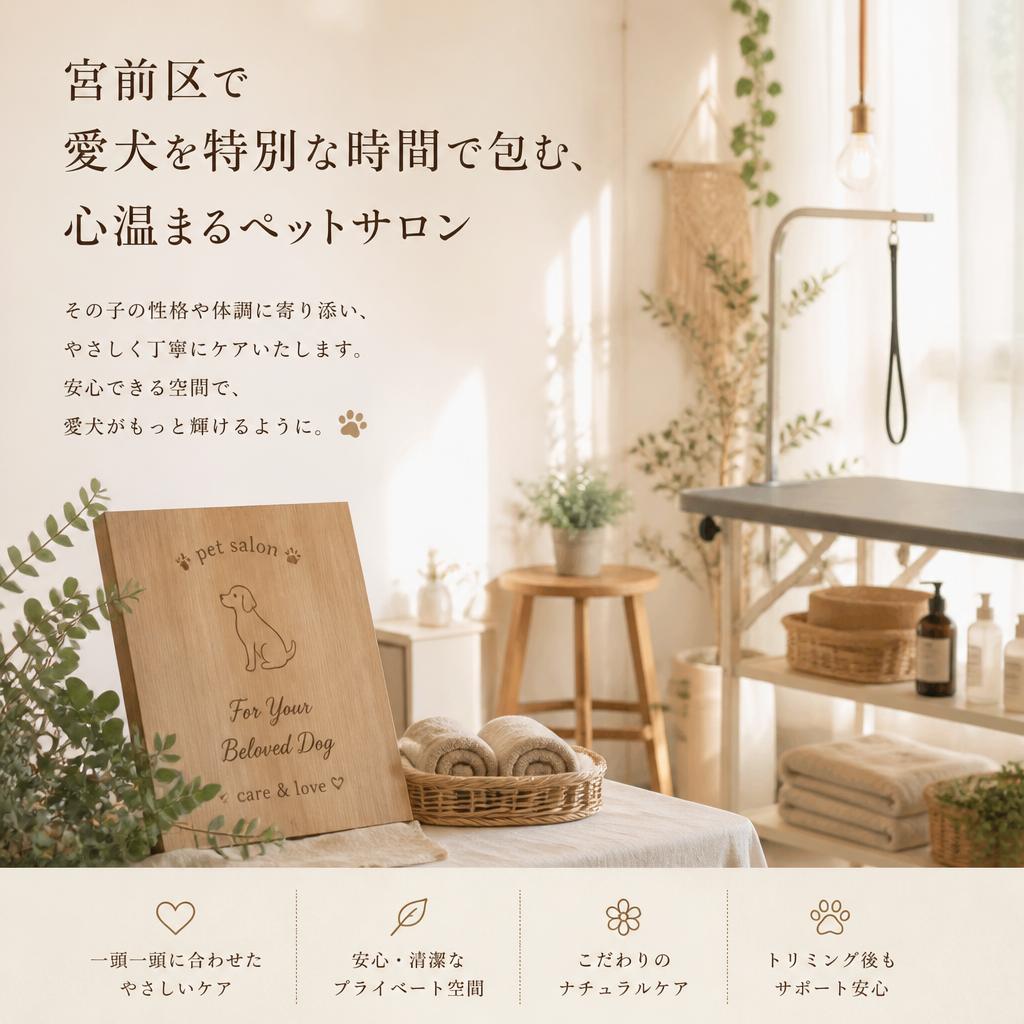 宮前区で愛犬を特別な時間で包む、心温まるペットサロン