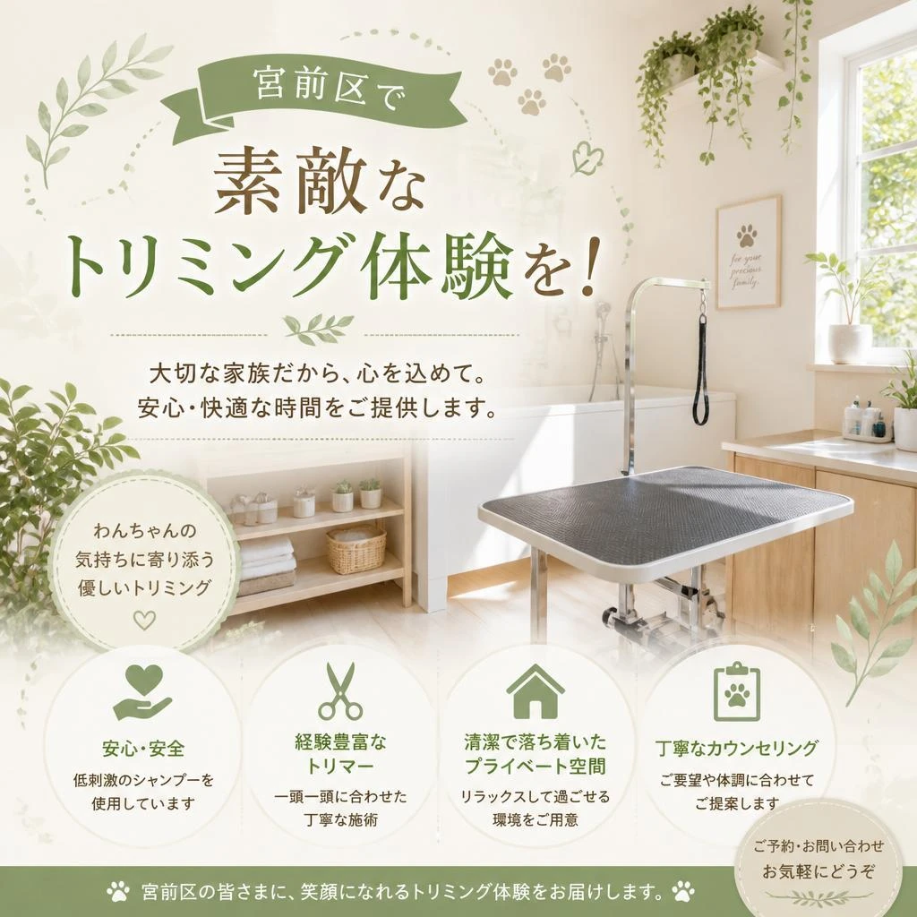 宮前区で素敵なトリミング体験を！