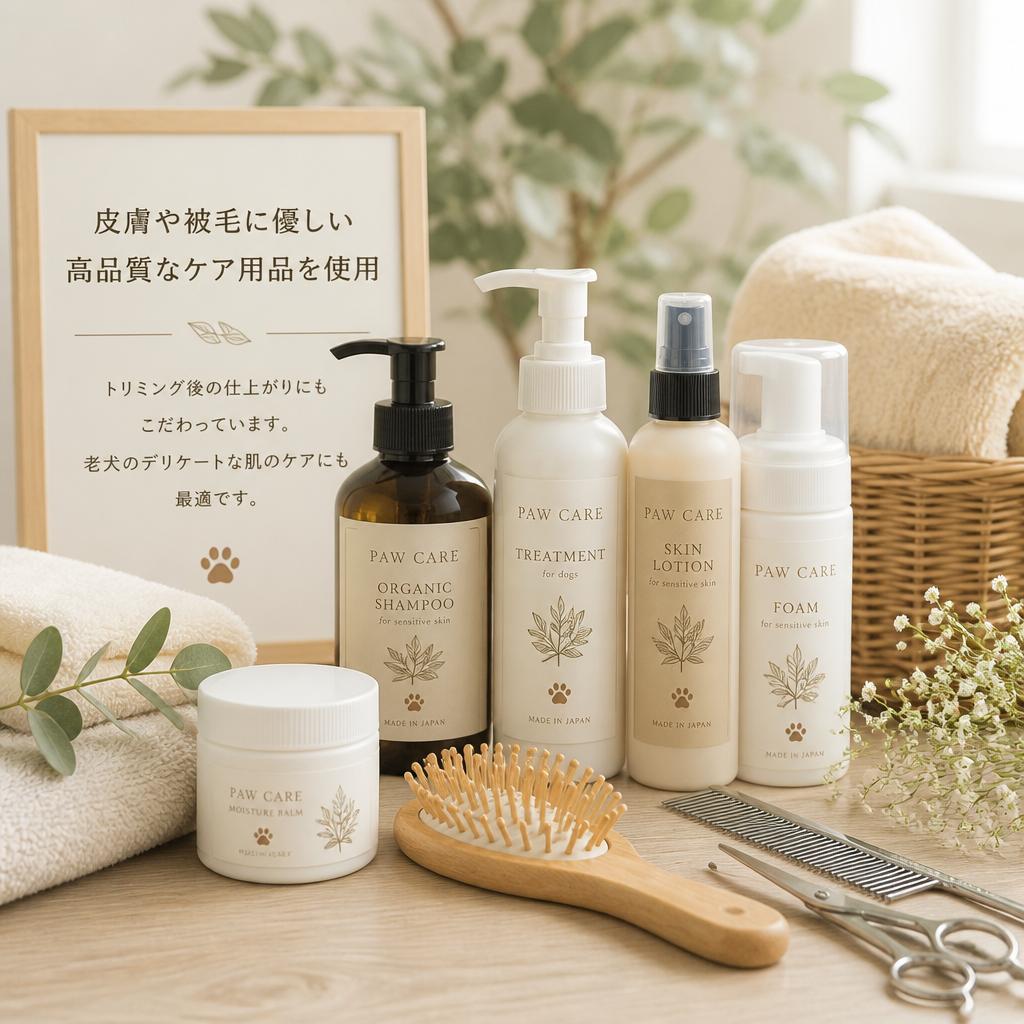 高品質なケア用品を使用