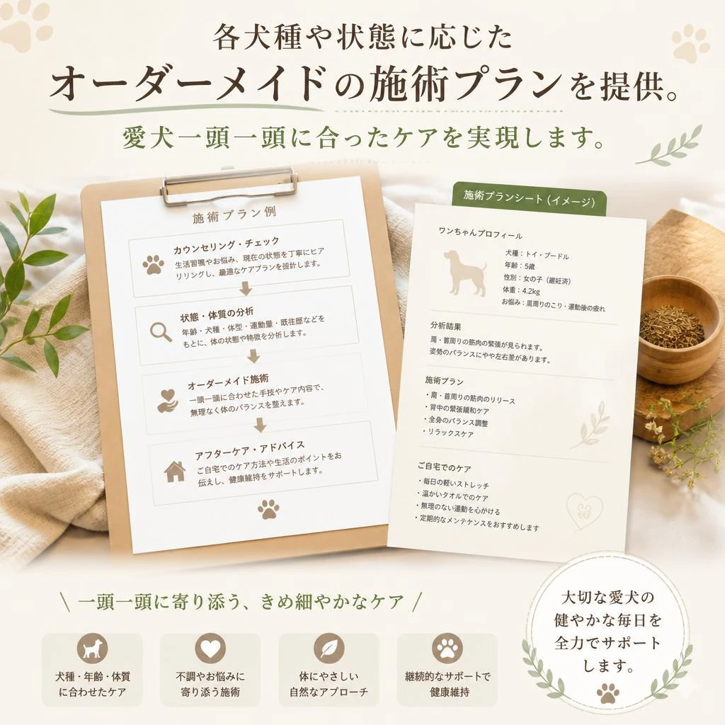 オーダーメイドの施術プラン