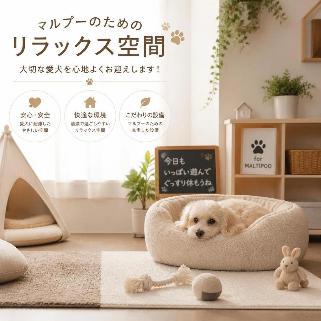 マルプーのためのリラックス空間 - 大切な愛犬を心地よくお迎えします！