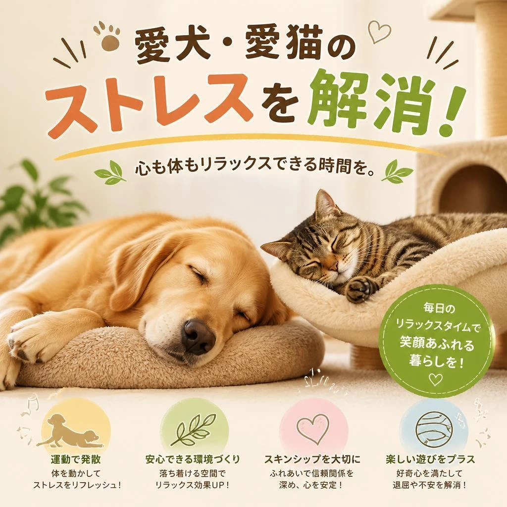 愛犬・愛猫のストレスを解消！